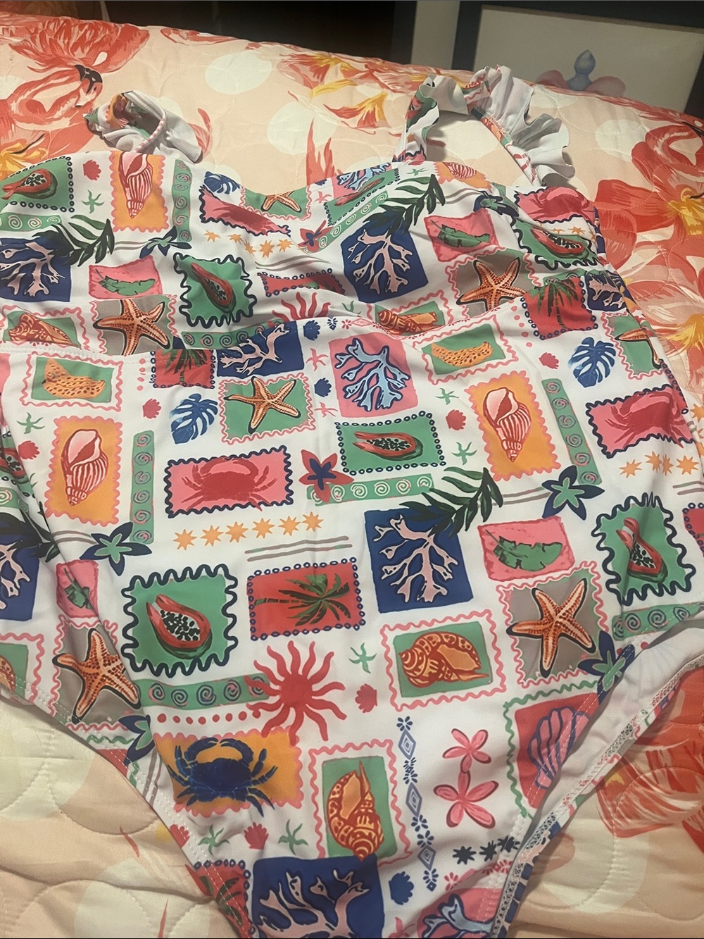 Colorful Sea Life One-Piece Swimsuit